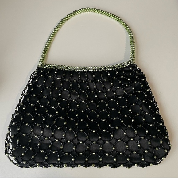 Vintage Beaded Black Purse - Picture 2 of 8